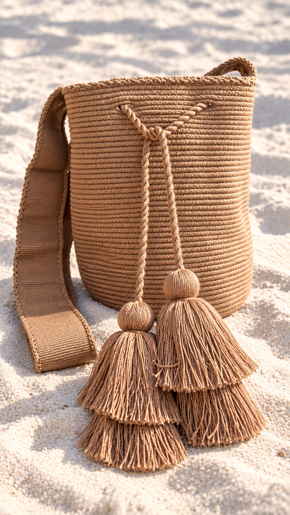 Medium Beige Mochila