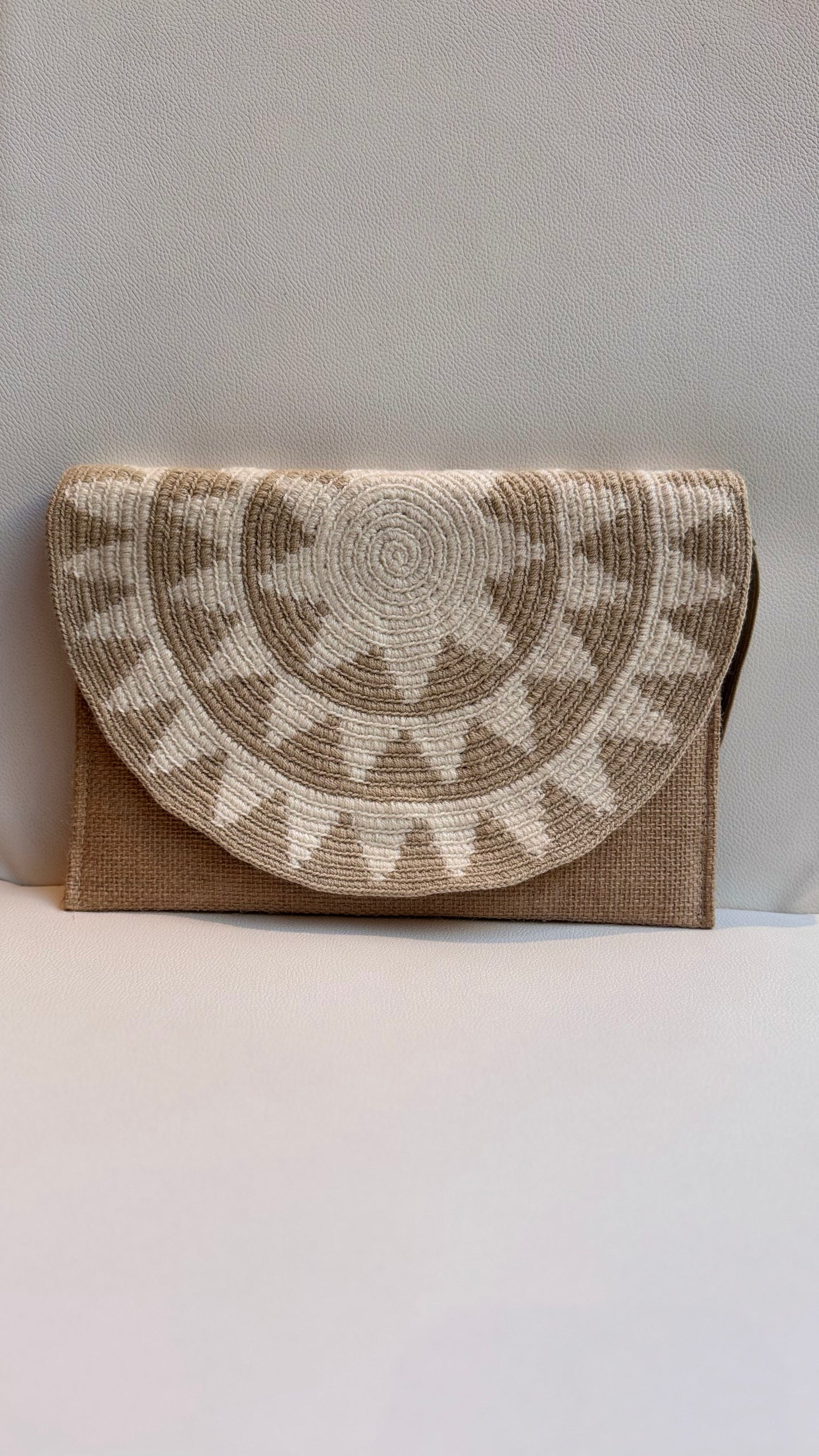 Rectangle Beige Clutch
