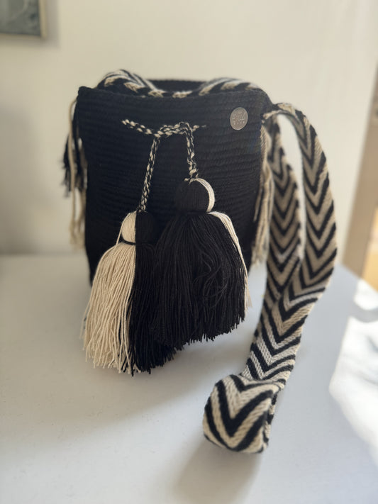 Medium Solid black bag