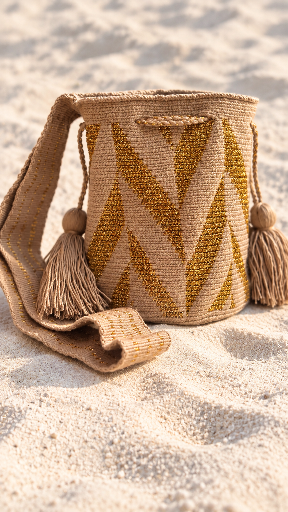 Chocolate Golden thread mochila