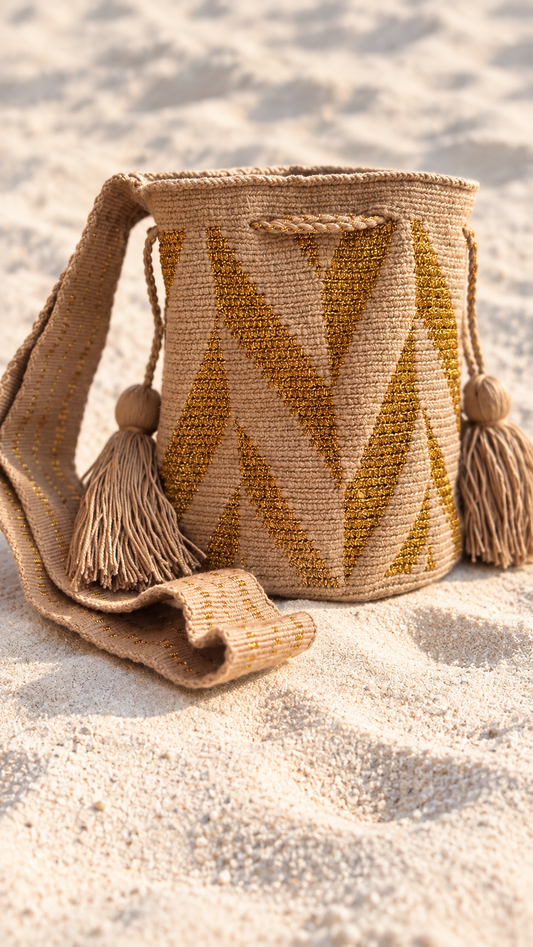 Chocolate Golden thread mochila