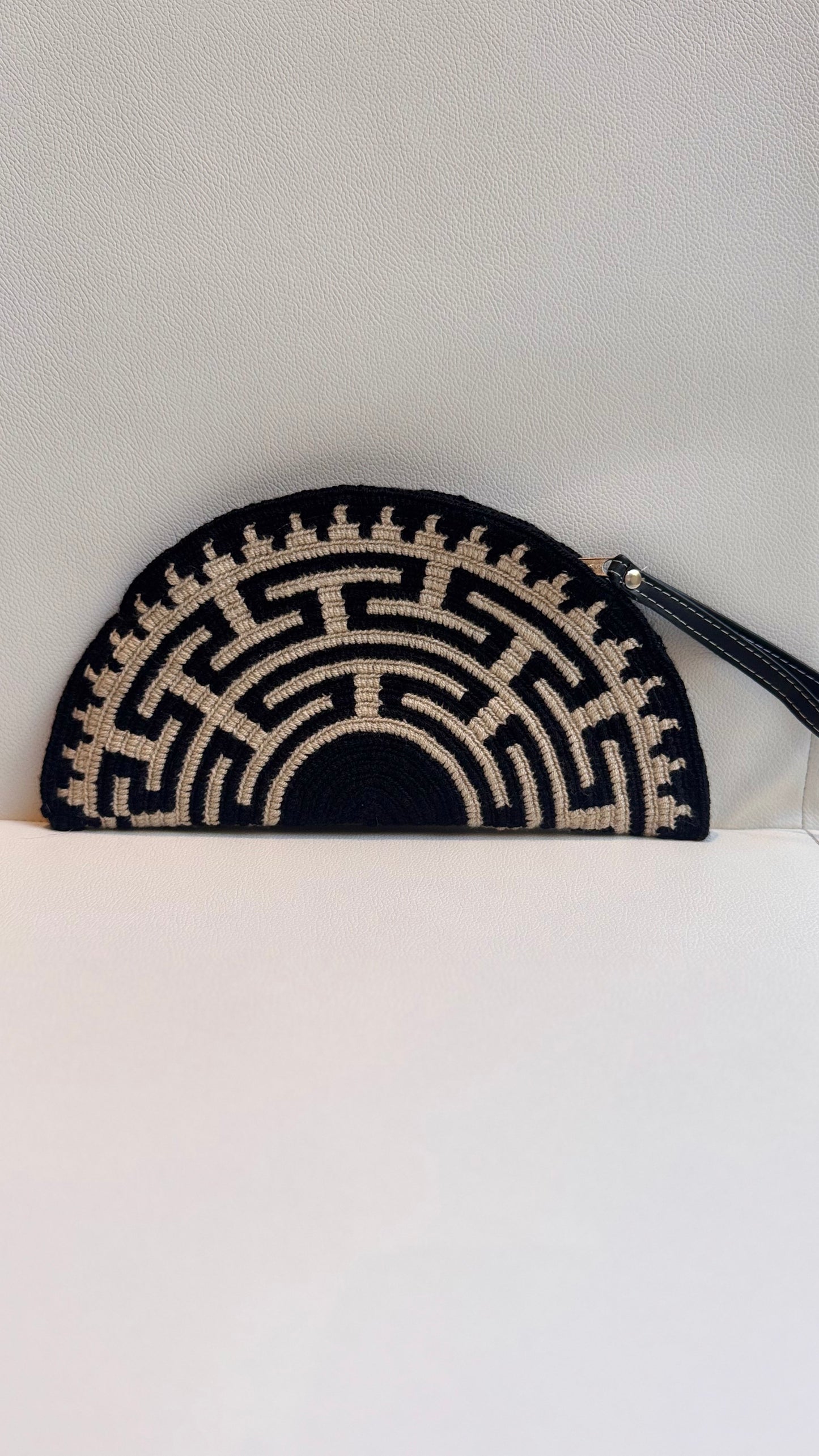 Half Moon Black Clutch