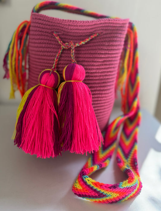 Medium Solid Pink Bag