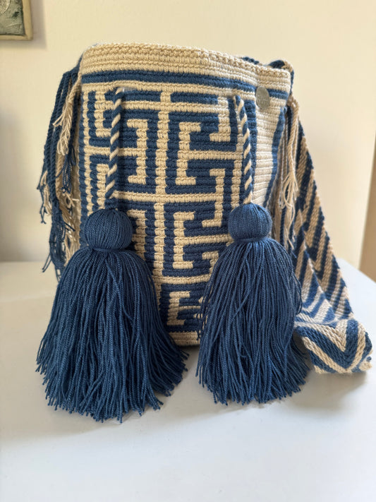 Medium blue Design  Bag