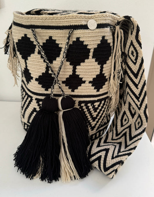 Large Black & White Design Bag