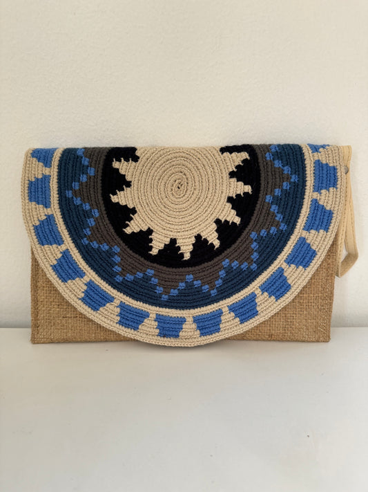 Rectangular Blue Clutch