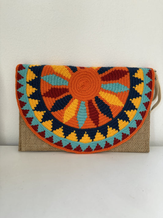 Rectangular Multicolor petals Clutch
