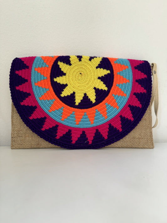 Rectangular Yellow Star Clutch