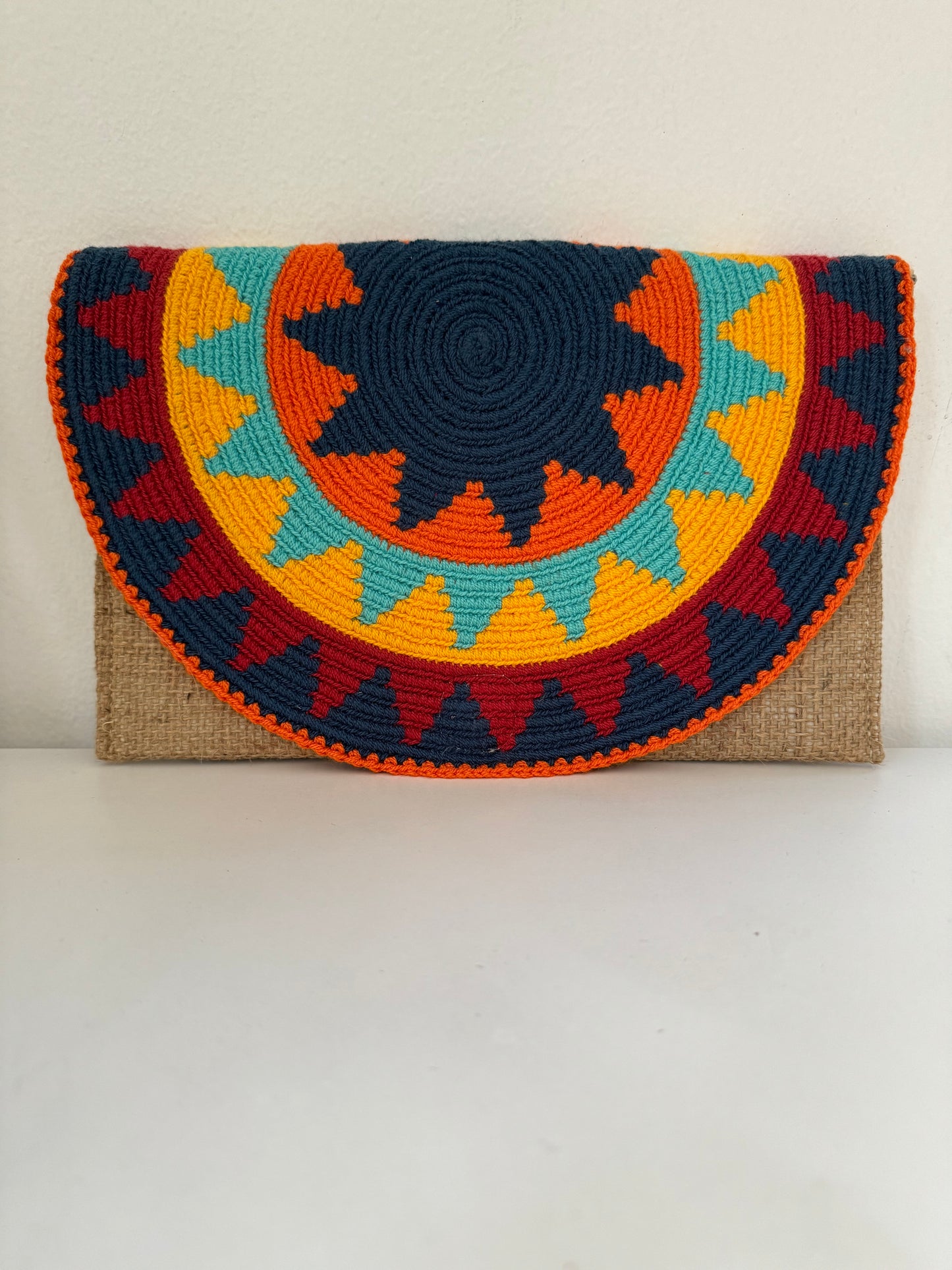 Rectangular Multicolor big Star Clutch